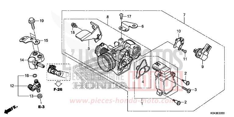 THROTTLE BODY for NSS300A ASTEROID BLACK METALLIC (NHA35) from 2013