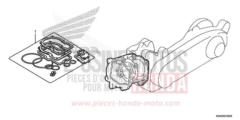 GASKET KIT A for NSS300A ASTEROID BLACK METALLIC (NHA35) from 2013