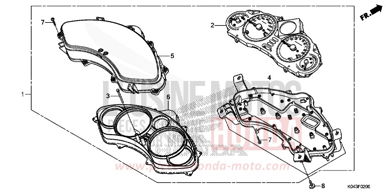 COMBINATION METER for NSS300A ASTEROID BLACK METALLIC (NHA35) from 2013