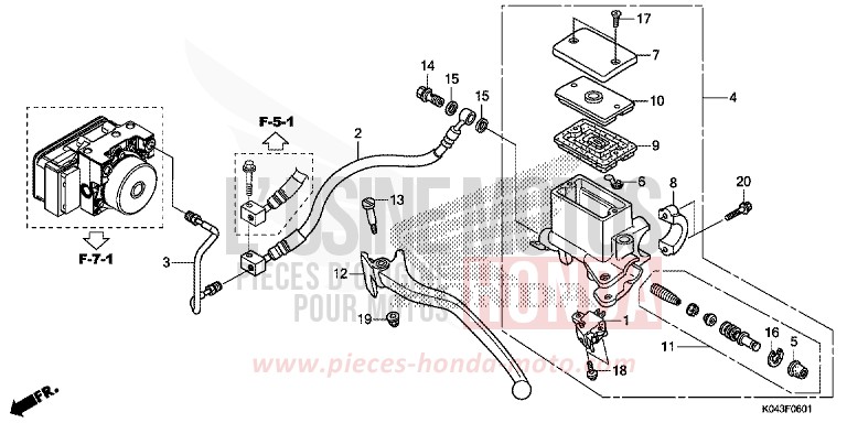 REAR BRAKE MASTER CYLINDER (NSS300A) for NSS300A ASTEROID BLACK METALLIC (NHA35) from 2013
