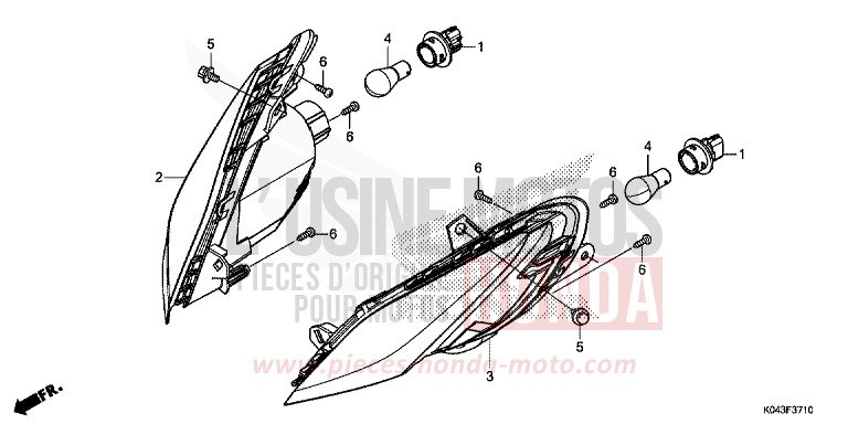 FRONT WINKER for NSS300A ASTEROID BLACK METALLIC (NHA35) from 2013