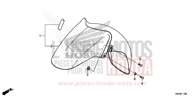 FRONT FENDER for NSS300A PEARL HIMALAYAS WHITE (NHA87) from 2013