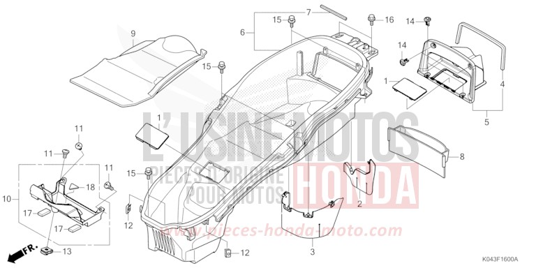 LUGGAGE BOX for NSS300A PEARL HIMALAYAS WHITE (NHA87) from 2013