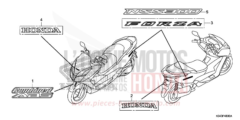 MARK/EMBLEM for NSS300A PEARL HIMALAYAS WHITE (NHA87) from 2013