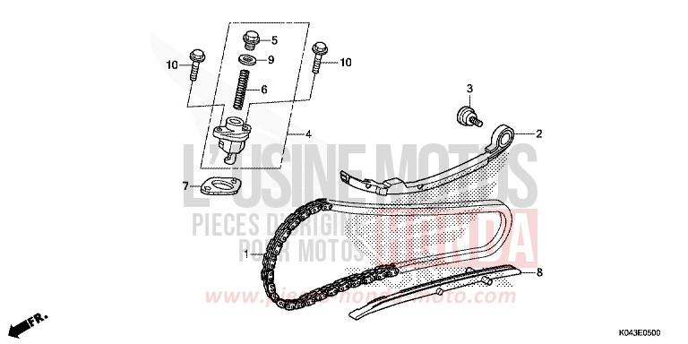 CAM CHAIN for NSS300A SEAL SILVER METALLIC (NHA14) from 2013