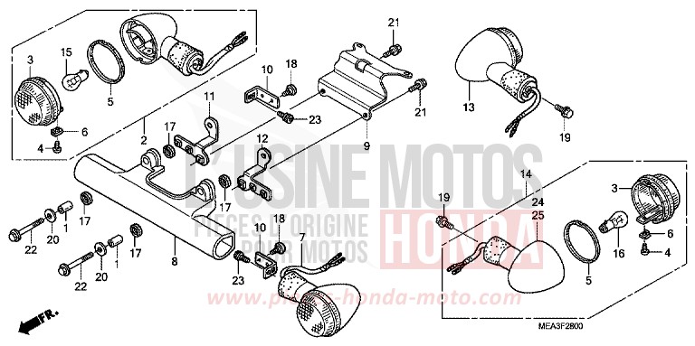 REAR BRAKE PIPE (NSS300A) for NSS300A SEAL SILVER METALLIC (NHA14) from 2013