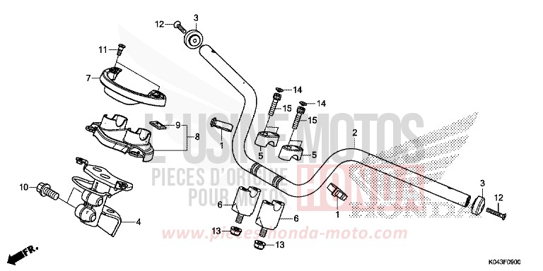 HANDLE PIPE for NSS300A SEAL SILVER METALLIC (NHA14) from 2013