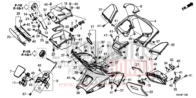 INNER COVER for NSS300A SEAL SILVER METALLIC (NHA14) from 2013