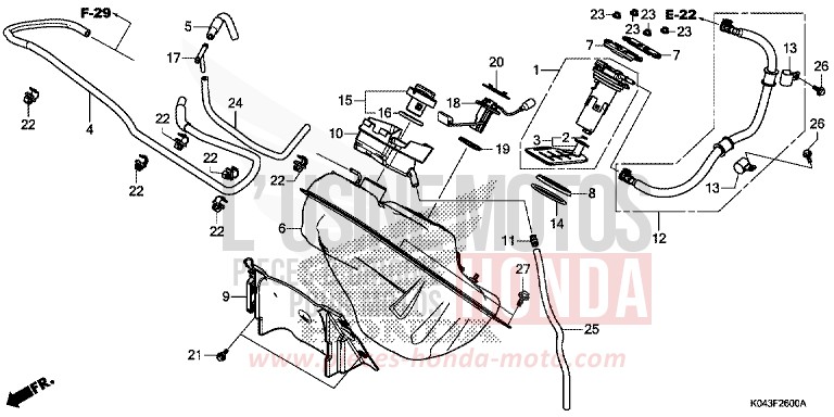 FUEL TANK for NSS300A SEAL SILVER METALLIC (NHA14) from 2013