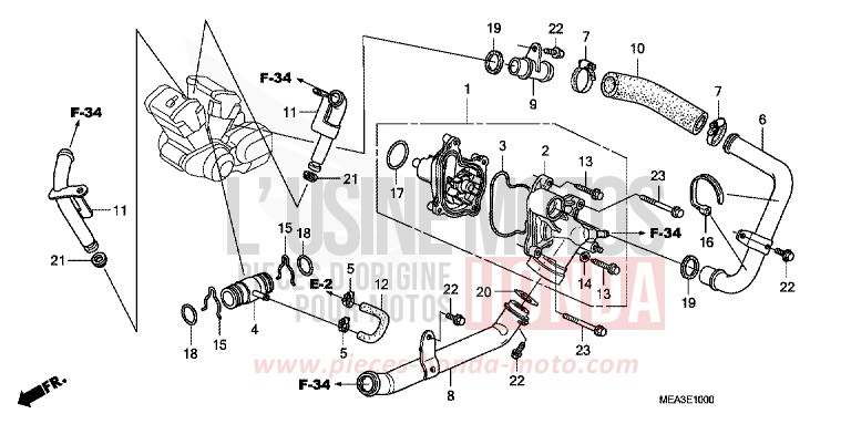 AIR CLEANER for NSS300A SEAL SILVER METALLIC (NHA14) from 2013