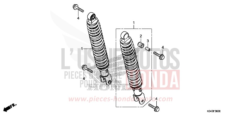 REAR CUSHION for NSS300A SEAL SILVER METALLIC (NHA14) from 2013