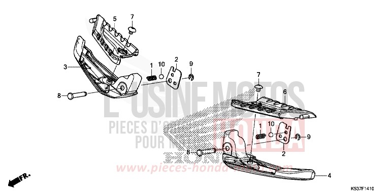PILLION STEP for SH300A MAT CYNOS GRAY METALLIC (NH312) from 2016