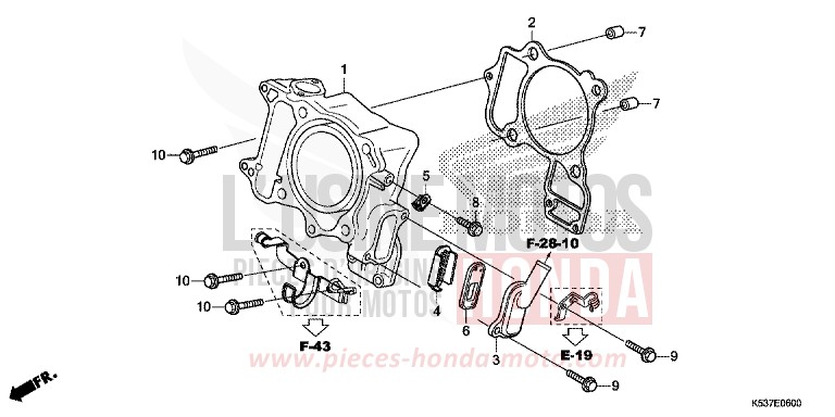CYLINDER/REED VALVE for SH300A PEARL COOL WHITE (NHA16) from 2016