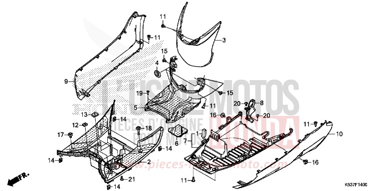 FLOOR STEP for SH300A PEARL SIENA RED (R320) from 2016