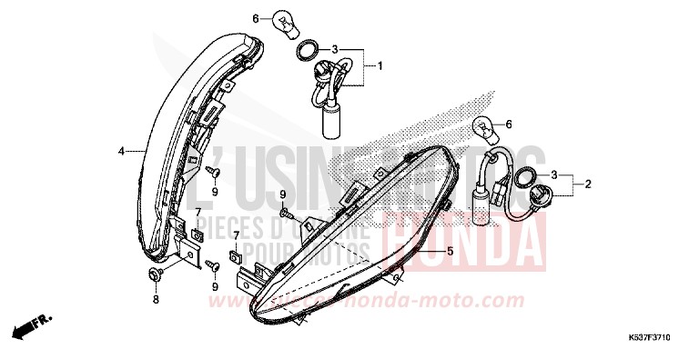 FRONT WINKER for SH300A PEARL SIENA RED (R320) from 2016