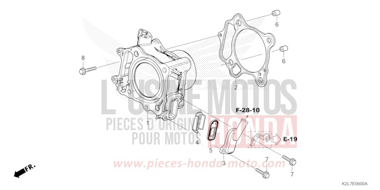 CYLINDER/REED VALVE for ADV350A MAT CARBONIUM GRAY METALLIC (NHB52) from 2023