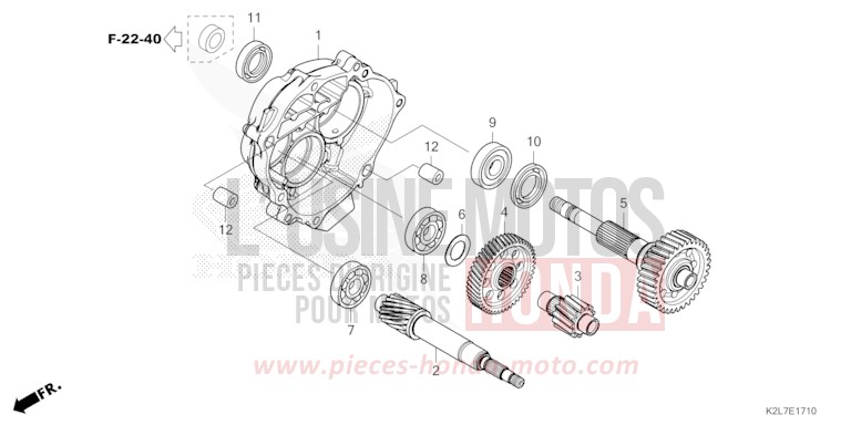 TRANSMISSION for ADV350A MAT CARBONIUM GRAY METALLIC (NHB52) from 2023