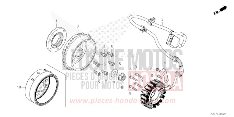 GENERATOR for ADV350A PEARL FALCON GRAY (NHC61) from 2024