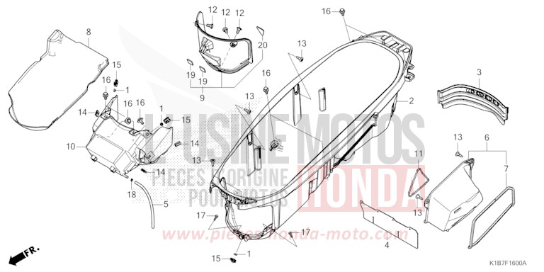 LUGGAGE BOX for NSS350A MAT PEARL PACIFIC BLUE (PB397) from 2021