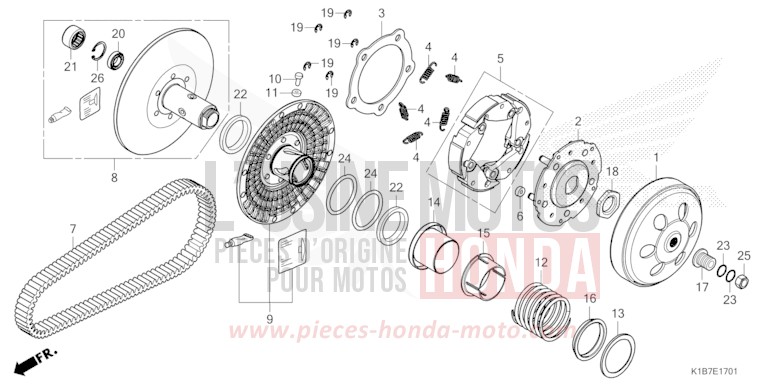DRIVEN FACE (NSS350A) for NSS350A PEARL FALCON GRAY (NHC61) from 2021