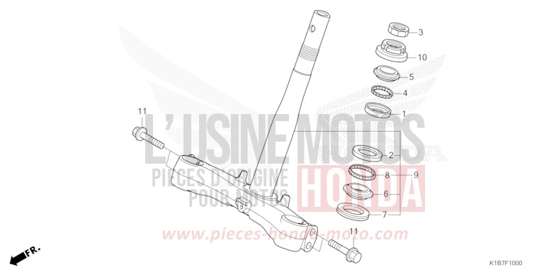 STEERING STEM for NSS350A PEARL FALCON GRAY (NHC61) from 2022
