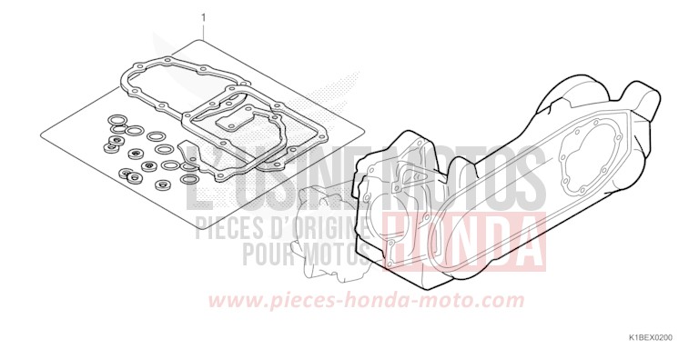 GASKET KIT B for NSS350A MAT ROBUST GRAY METALLIC (NHC74) from 2023