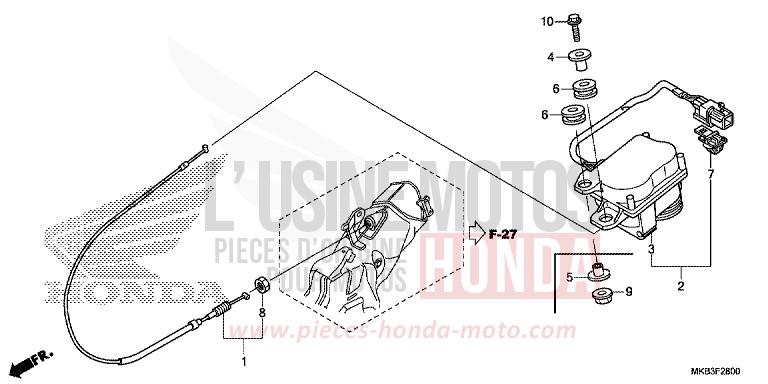 MOTORE SERVO per CBR1000 VIBRANT ORANGE (YR250X) del 2016