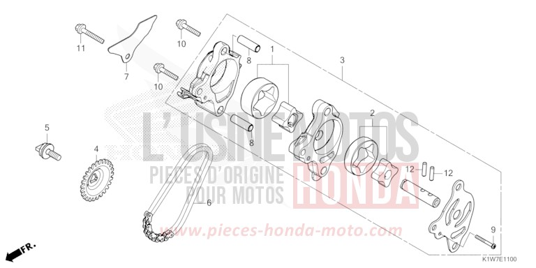 OIL PUMP for SH350i MAT RUTHENIUM SILVER METALLIC (NHB88) from 2023