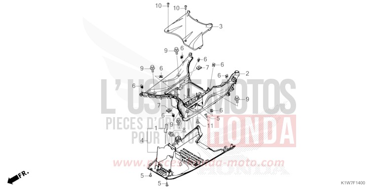 FLOOR STEP for SH350A CRESCENT BLUE METALLIC (PB412) from 2023