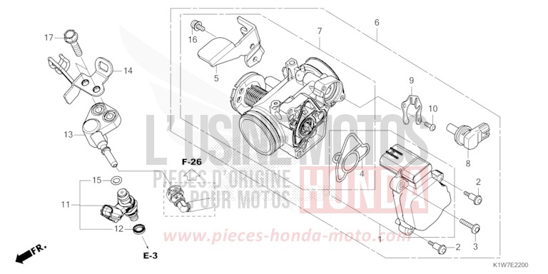 THROTTLE BODY/FUEL INJECTOR for SH350i BLACK (NH1) from 2024