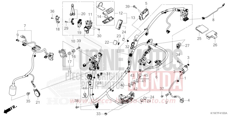 WIRE HARNESS for SH350i MAT RUTHENIUM SILVER METALLIC (NHB88) from 2024