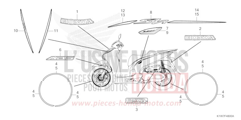 MARK/STRIPE for SH350A MAT RUTHENIUM SILVER METALLIC (NHB88) from 2024