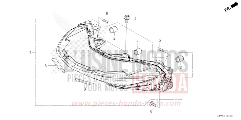 REAR COMBINATION LIGHT for SH350A BLACK (NH1) from 2025