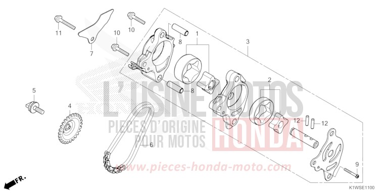 OIL PUMP for SH350i MAT LUSENT SILVER METALLIC (NHC09) from 2025