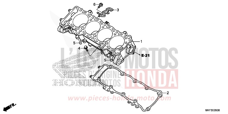 CYLINDER for CBR1000 VICTORY RED (R334) from 2017