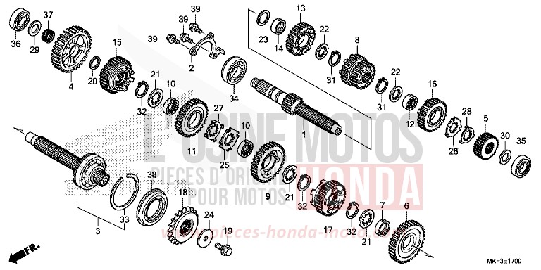 TRANSMISSION for CBR1000 VICTORY RED (R334) from 2017