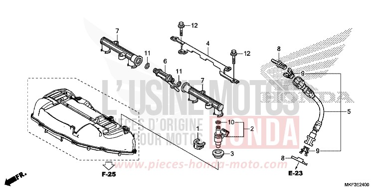 FUEL INJECTOR for CBR1000 VICTORY RED (R334) from 2017