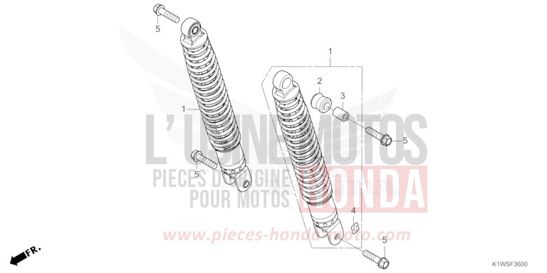 REAR CUSHION for SH350A MAT LUSENT SILVER METALLIC (NHC09) from 2025