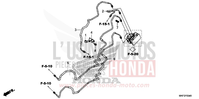 BRAKE PIPE for CBR1000 VICTORY RED (R334) from 2017