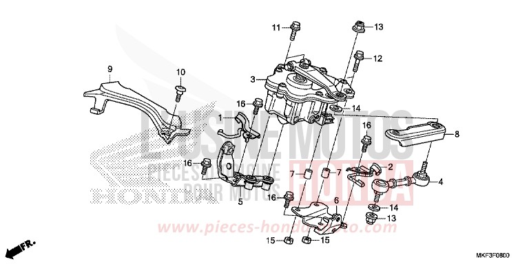 STEERING DAMPER for CBR1000 VICTORY RED (R334) from 2017