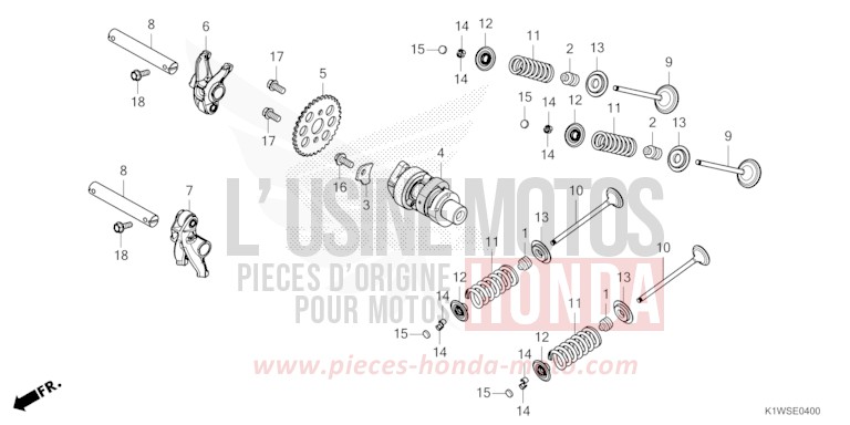 CAMSHAFT/VALVE for SH350i PEARL NEBBIA WHITE (NHC95) from 2025