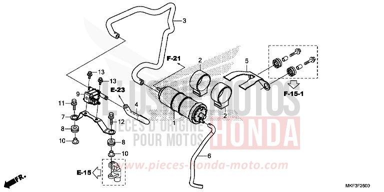 CANISTER for CBR1000 VICTORY RED (R334) from 2017