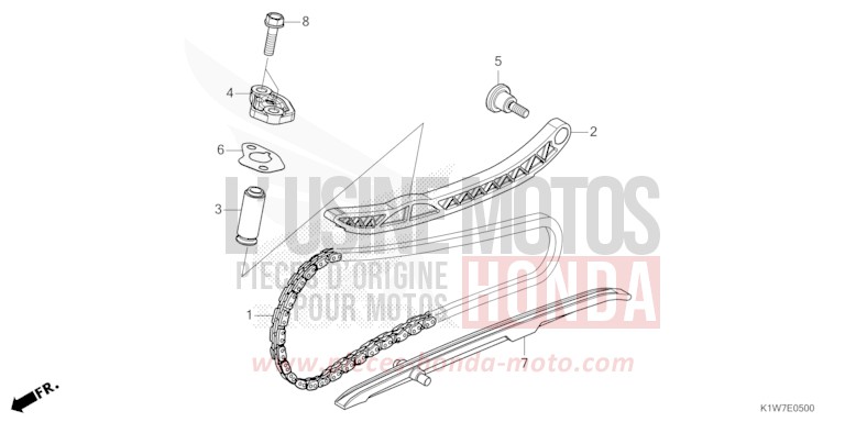 CAM CHAIN/TENSIONER for SH350i MAT LUSENT SILVER METALLIC (NHC09) from 2023