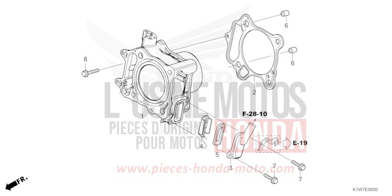 CYLINDER/REED VALVE for SH350i MAT LUSENT SILVER METALLIC (NHC09) from 2023