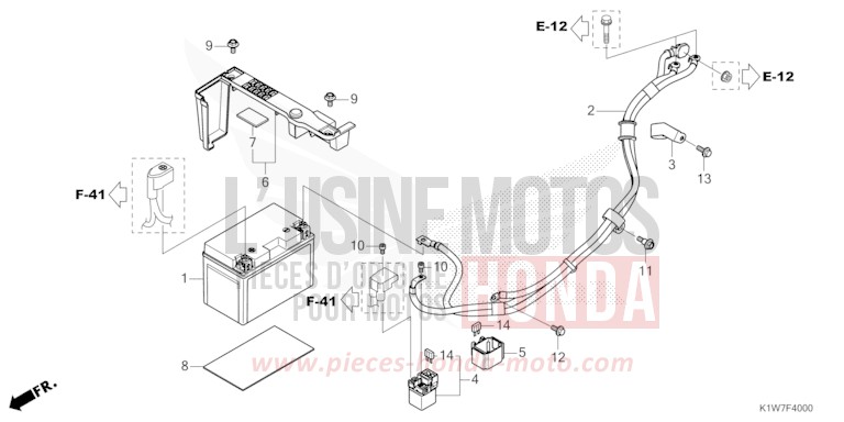 BATTERY for SH350i MAT LUSENT SILVER METALLIC (NHC09) from 2023