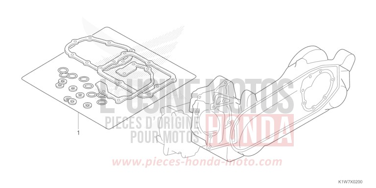 GASKET KIT B for SH350i MAT LUSENT SILVER METALLIC (NHC09) from 2023