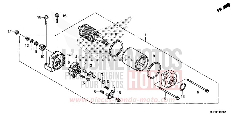 STARTER MOTOR for CBR1000 MAT BALLISTIC BLACK METALLIC (NHA86) from 2017