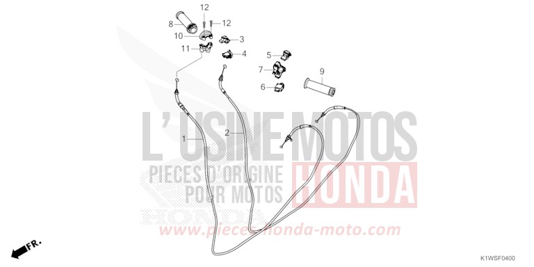 SWITCH/CABLE for SH350i MAT PEARL DIASPRO RED (R414) from 2025