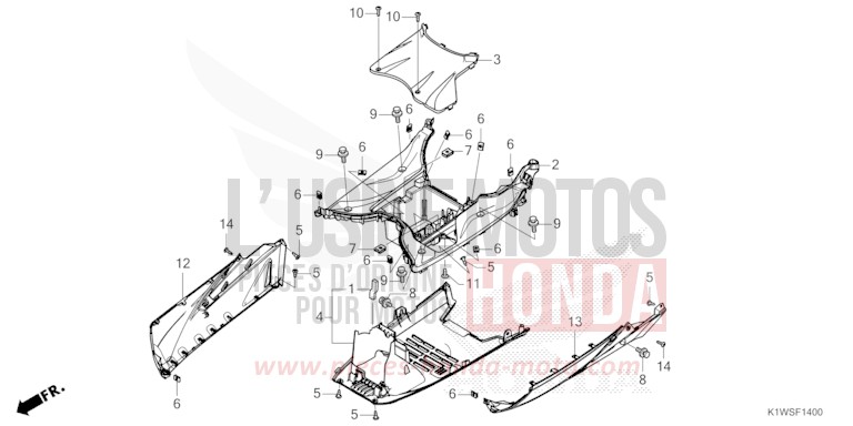 FLOOR STEP for SH350i MAT PEARL DIASPRO RED (R414) from 2025