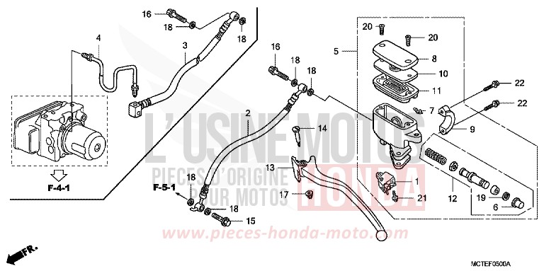 REAR BRAKE MASTERCYLINDER for SW-T400 CYBER SILVER METALLIC (NHA43) from 2006